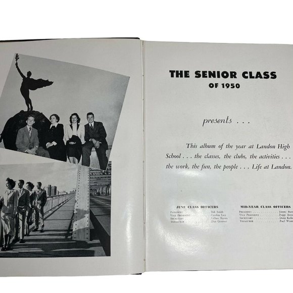 Landon High School Yearbook Jacksonville Florida 1950 Landonian Hardback u - Picture 11 of 11